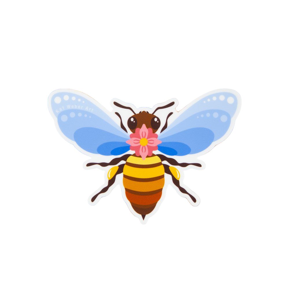 Vinyl Stickers by Kat Weber Art - Bee